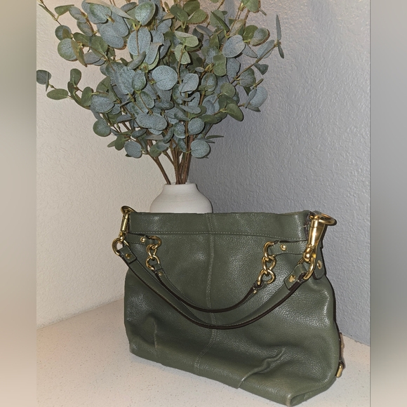 Coach Handbags - Coach Brooke Green Hobo Leather Handbag Purse Bag